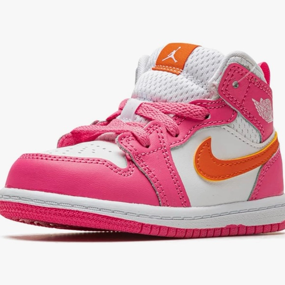 Jordan Toddler 1 Mid TD DX3239 681 Pinksicle - Size 8C - Picture 1 of 8